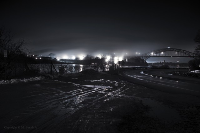 Bridges of Kittery, Maine at Night