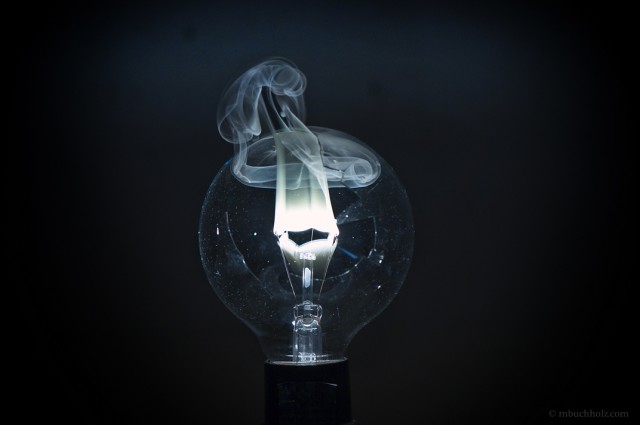 Burning Lightbulb Filament