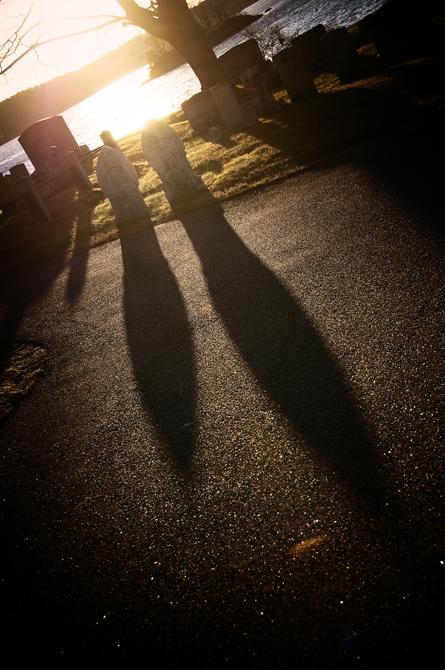 Shadows; Riverside Cemetery, New Castle, NH