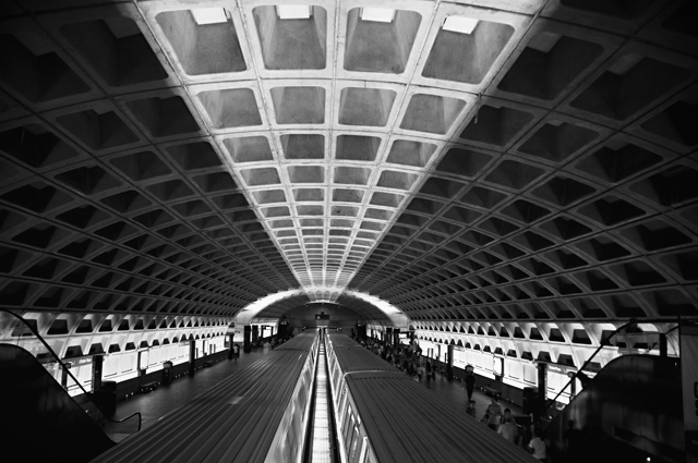 Rail Lights, L'Enfant Plaza Metro Station; Washington D.C.