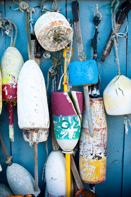 Hanging Buoys I; Rye Beach, NH