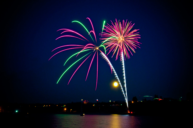 Fireworks, July 4th; Port Angeles, Washington