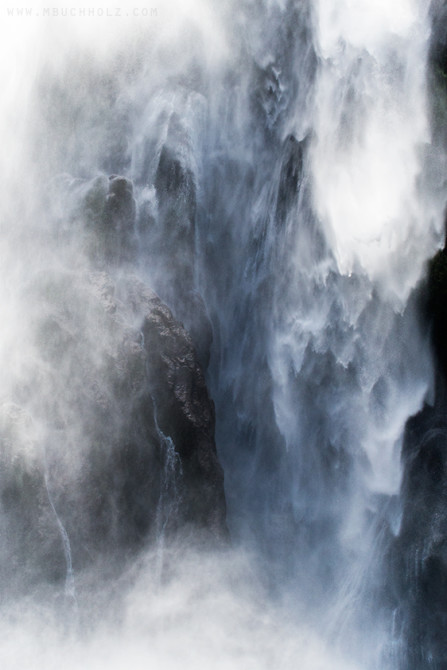 Behind Stirling Falls, Milford Sound; New Zealand