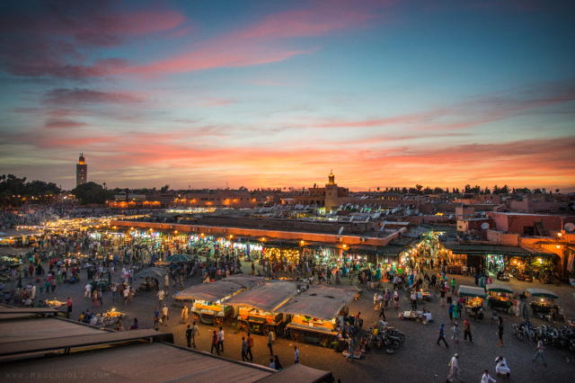 Sunset, Jemaa el-Fnaa; Marrakech, Morocco