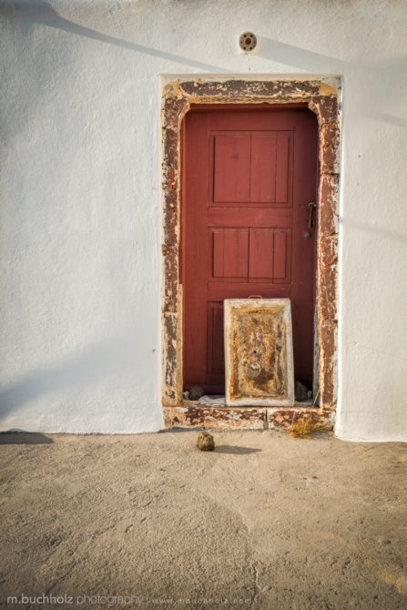 Red Church Door; Oia, Santorini, Greece