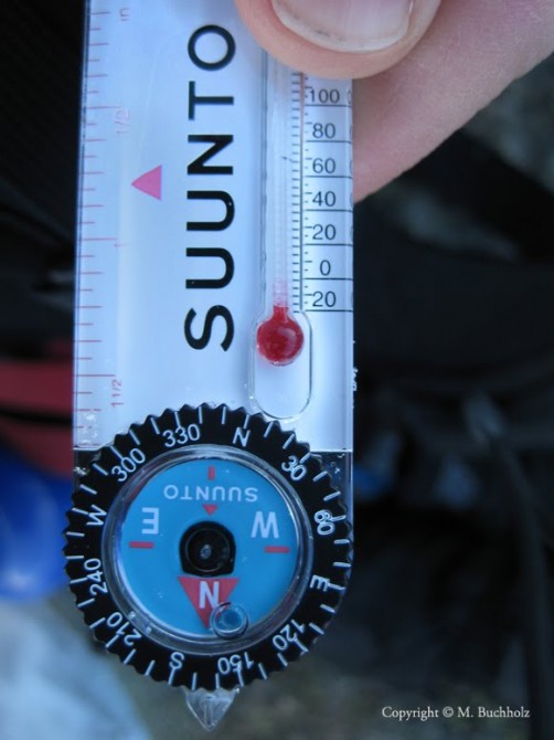 Suunto Temperature Gage at Summit of Mt. Liberty