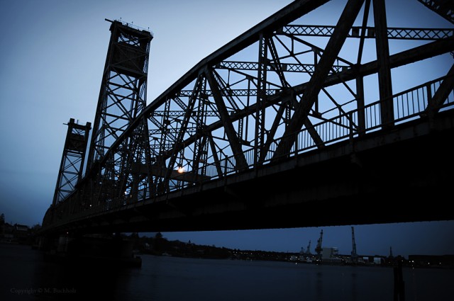 Memorial Bridge at Dusk; Portsmouth, NH