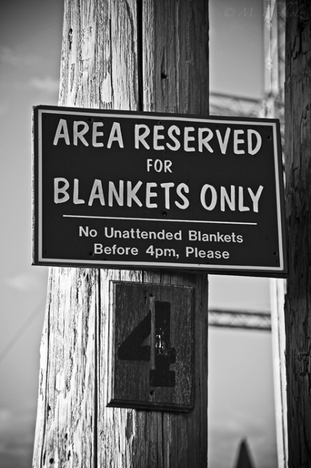 Area Reserved for Blankets Only