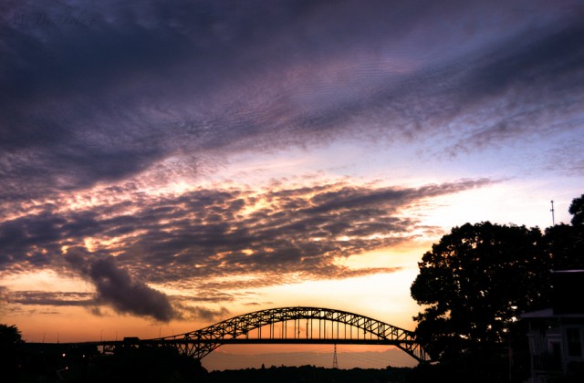 Piscataqua River Bridge at Sunset; Portsmouth, NH