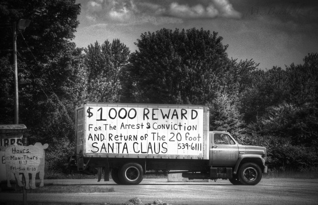 $1000 Reward for the Return of Santa Claus