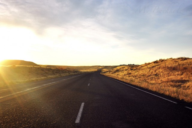 Traveling at Sunset