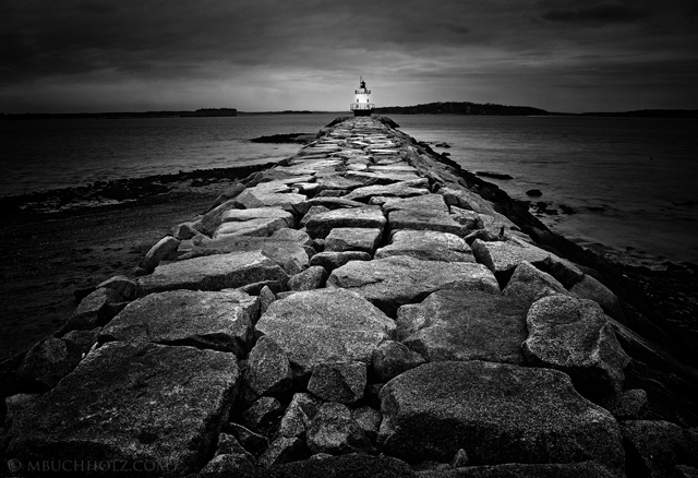 Spring Point Ledge Lighthouse and Breakwater; South Portland, Maine